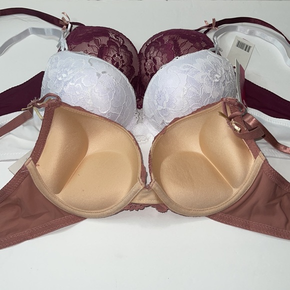Bundle 3 Pieces 3 Hooks Super Push Up Extreme Double Padded Bombshell Bra. NWT - Picture 11 of 13